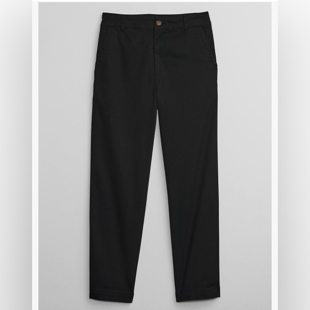 NWT GAP Black Stretch Women's High Rise Girlfriend Khaki Size 20